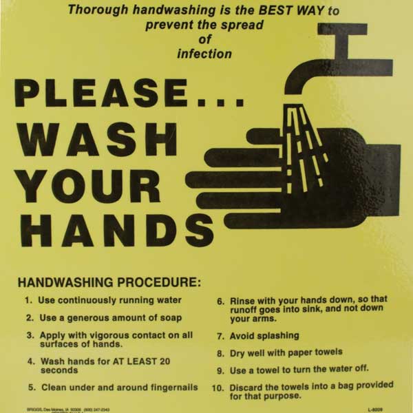 How To Wash Your Hands Sign