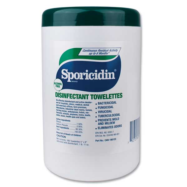 Sporicidin Disinfectant Towelettes