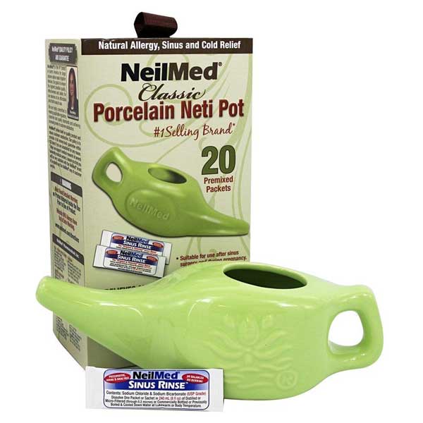 NeilMed NasaFlo NetiPot - Green Porcelain