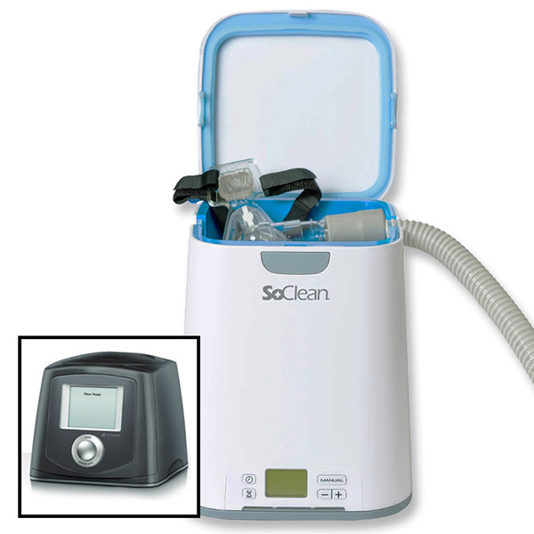 SoClean 2 CPAP Cleaner and Sanitizing Machine with Fisher & Paykel Icon Heated Hose Adapter