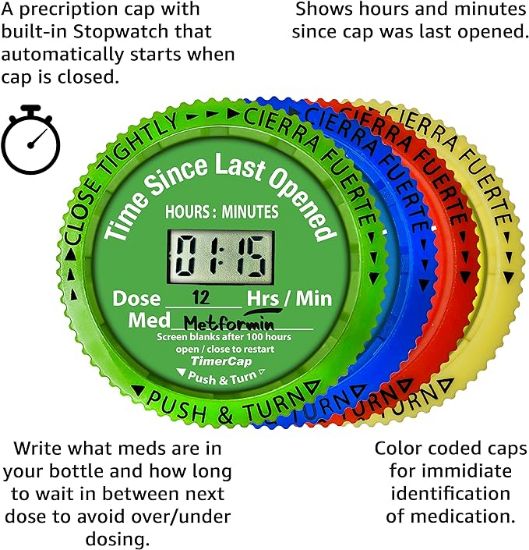 Patient Sleep Supplies. TimerCap Automatically Displays Time Since Last ...
