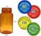 TimerCap Automatically Displays Time Since Last Opened - Built-in Stopwatch Smart Pill Bottle Cap Medication Reminder Case (Qty 4-4.0 oz Amber Bottles) CRC